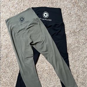 Black and green leggings. Both small - sold together. Club Pilates